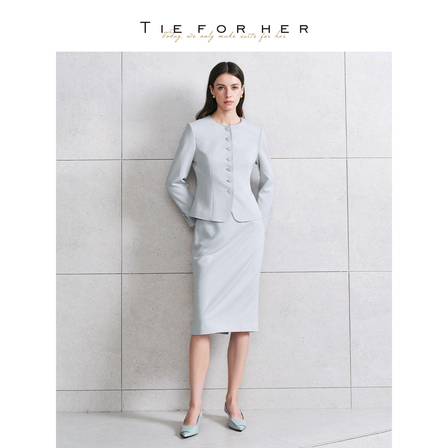 TieForHer Piana孟羽童同款西装外套女圆领单排扣千金风日常通勤,淘宝优惠券,粉丝福利购,淘宝优惠卷