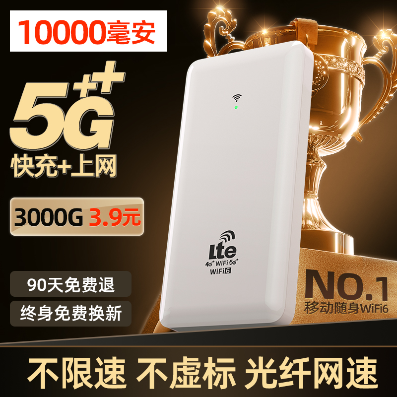 5G随身wifi6充电宝二合一无线网卡移动wifi三网切换全国通用流量车载宽带宿舍家用高速路由便携热点网络cp13 - 图1