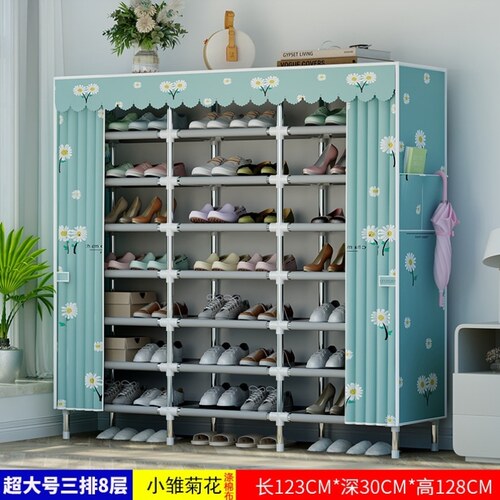 简易经济型鞋架子家用鞋子防尘多层大容量宿舍放门口鞋柜收纳神器 - 图0