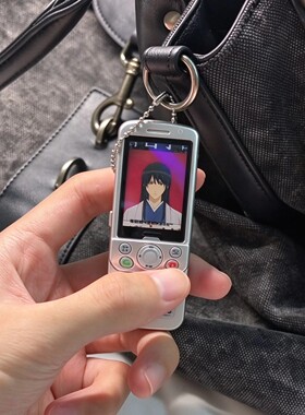 复古怀旧滑盖手机挂件创意可录音仿真迷你手机模型背包挂饰送朋友