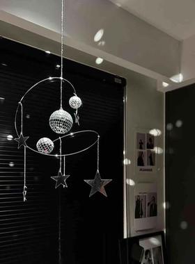 【梦核宇宙】阳光捕手迪斯科星球风铃星星反光挂饰手工DIY材料包