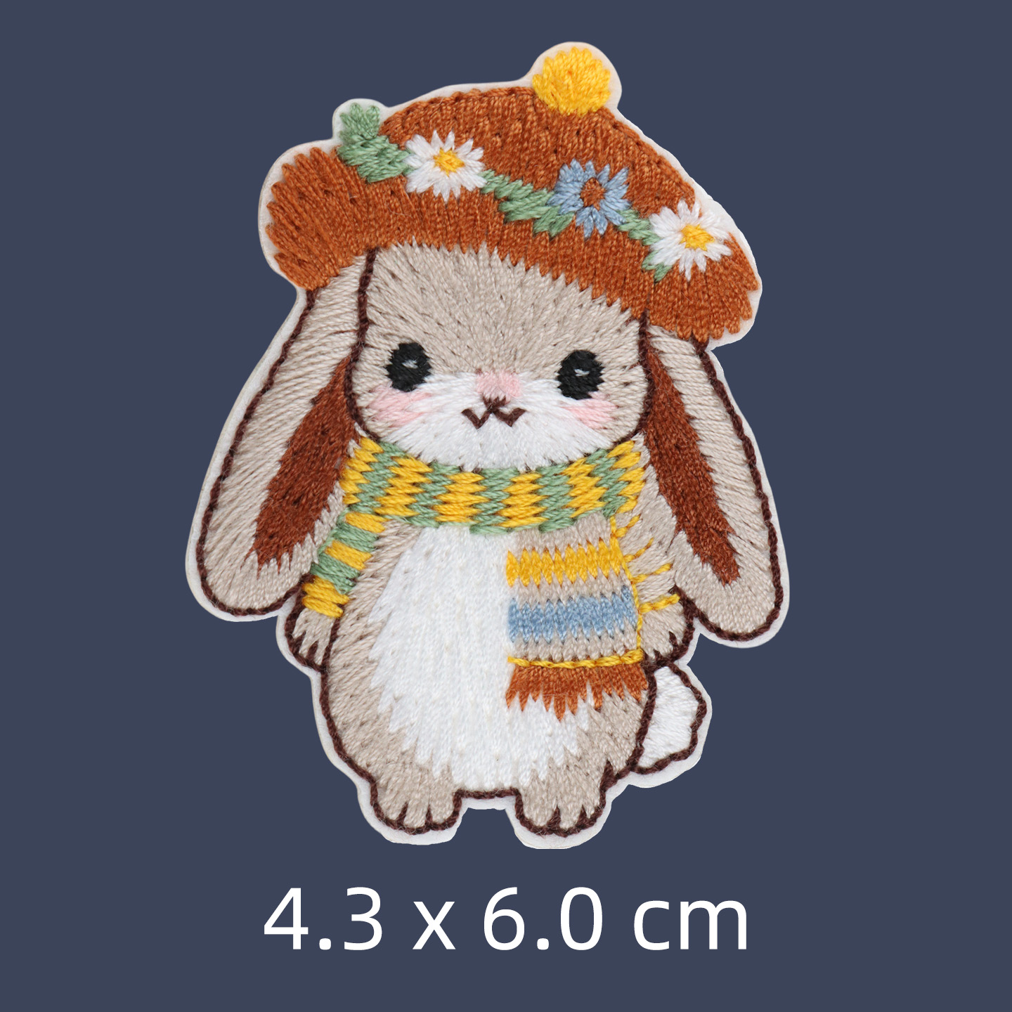 可爱小兔刺绣布贴羽绒服破洞修补贴衣服补丁贴DIY装饰贴自粘贴 - 图2