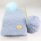 Коралловый плетеный клубок пряжи ручной работы, шарф, набор материалов для друга, с медвежатами, «сделай сам»