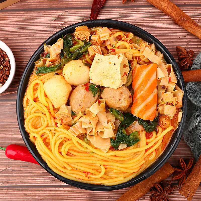 皇饿吗多袋食光说东北麻辣烫老式黏糊速食麻辣拌懒人芝麻酱酸辣粉