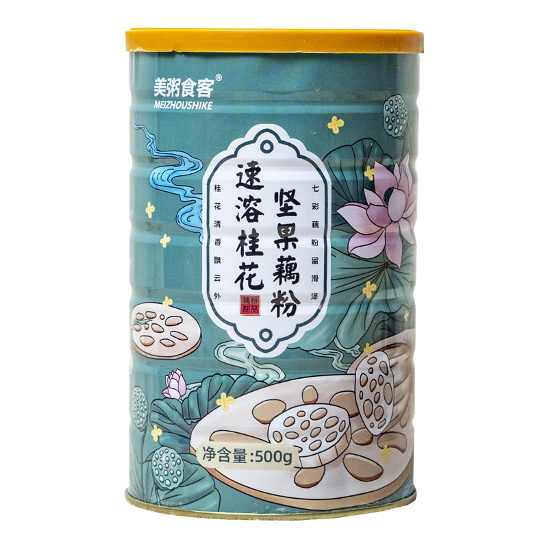 美粥食客坚果藕粉速溶罐装桂花羹早餐食品速食营养排行榜冲调饮品 - 图3