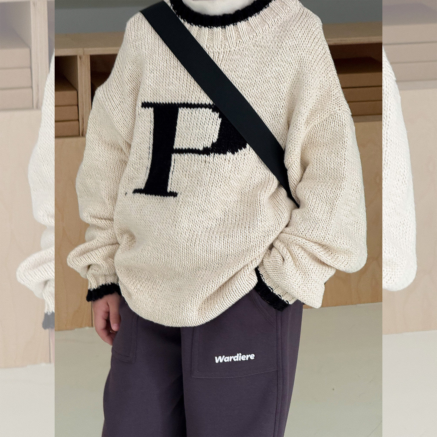 虾酱麻麻男童裤子秋冬装2025新款男孩长裤黑色洋气字母儿童休闲裤,淘宝优惠券,粉丝福利购,淘宝优惠卷