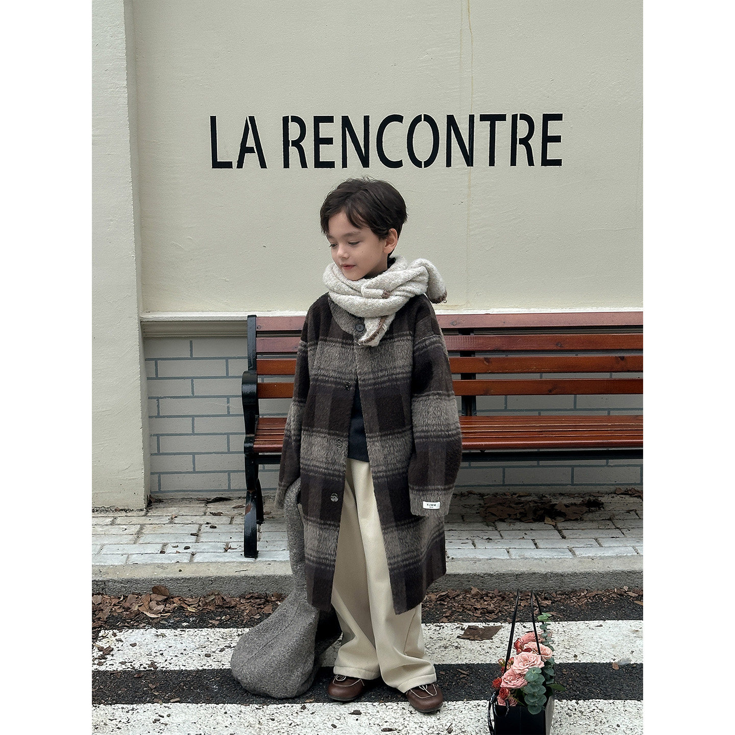 虾酱麻麻男童双面羊毛大衣冬季2025新款男孩洋气格子儿童保暖外套,淘宝优惠券,粉丝福利购,淘宝优惠卷