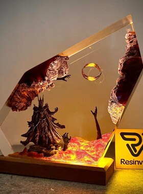 跨境Resin lamp gift树脂灯魔戒索伦家居卧室树脂夜灯