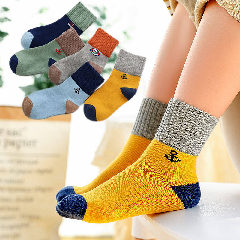舒适休闲棉质透气男孩秋儿童袜子 希贝莎短袜/打底袜/丝袜/美腿袜