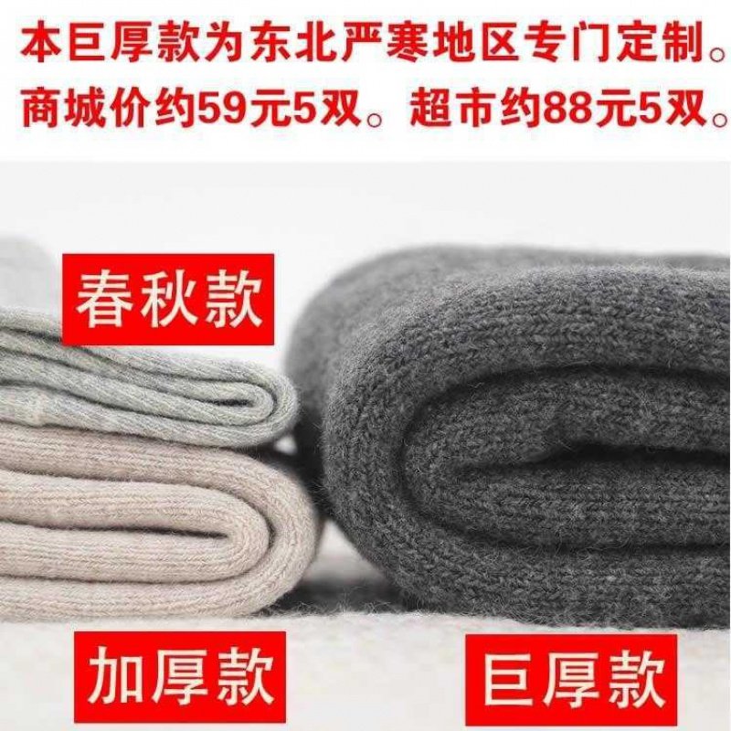 舒适休闲男士冬天加绒保暖毛圈袜 希贝莎短袜/打底袜/丝袜/美腿袜