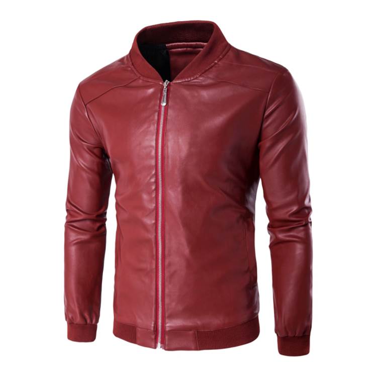 男人皮衣夹克Man leather jacket men jackets winter coat-图0