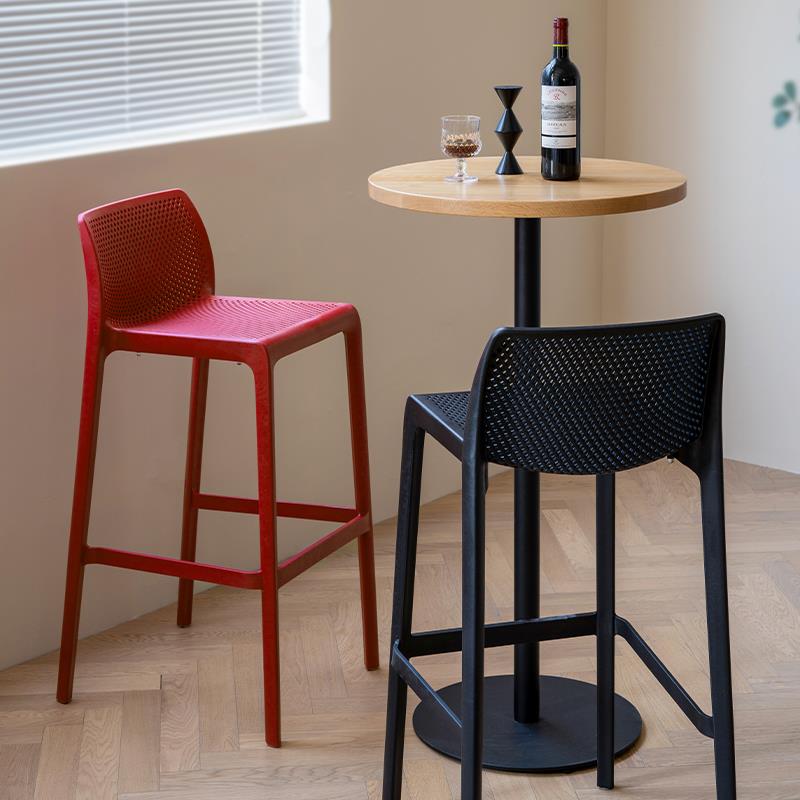 北欧家用高脚椅现代简约酒吧椅小户型商用奶茶咖啡店网红ins凳子 - 图2