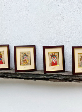 南京云锦京剧脸谱中式摆件送礼