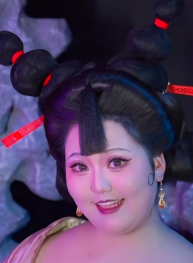 石矶娘娘同款cos假发包饰品套装