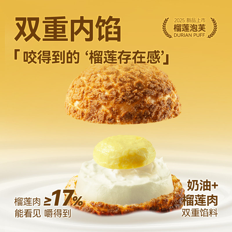 榴芒一刻榴莲泡芙夹心泡芙爆浆蛋糕点心解馋零食休闲食品小吃甜品,淘宝优惠券,粉丝福利购,淘宝优惠卷