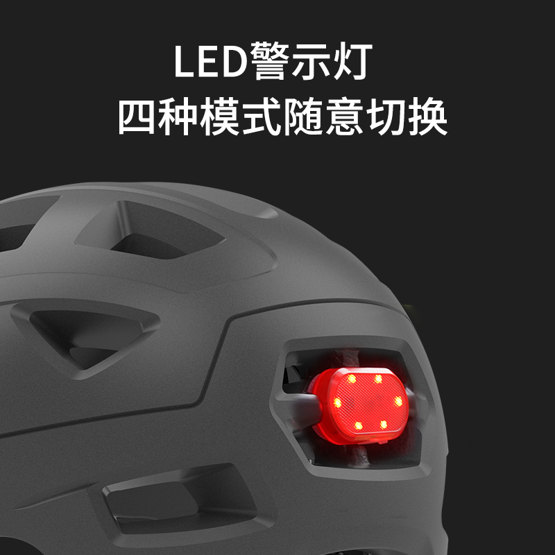 Smart4u智能自行车头盔滑板平衡车安全帽警示灯通风透气头盔UH10S