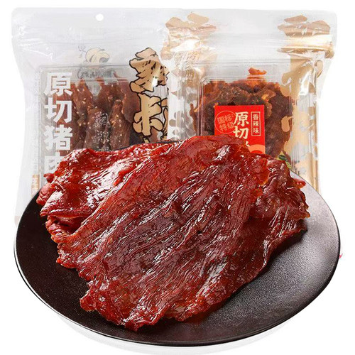 飘零大叔原切猪肉脯128g袋装香辣手撕肉干靖江特产解馋休闲零食品 - 图3