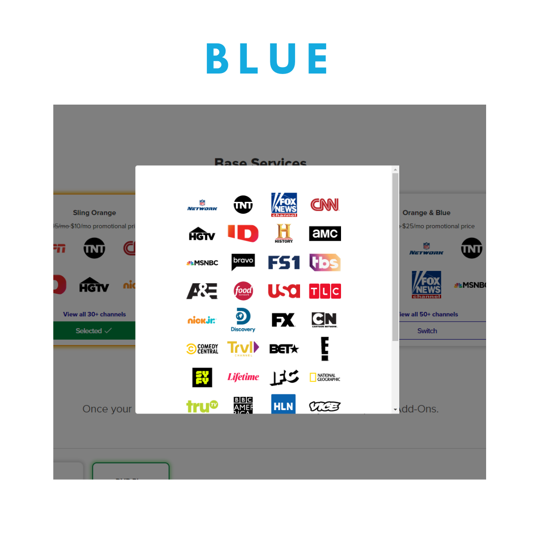 Sling Tv Blue+Orange Sports Extra 店内定制会员组合定制 - 图1