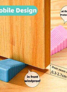 Safety Silicone Door Stop Stoppers Block Wedge Doorstops Doo