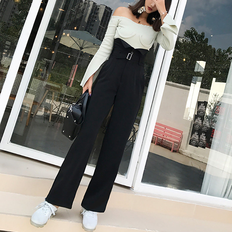阔腿西装裤2020秋冬新款显瘦长裤子 裙踪魅影西装裤/正装裤