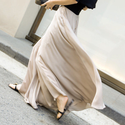 黑色垂感夏季高腰裤子宽松休闲裤 裙踪魅影休闲裤