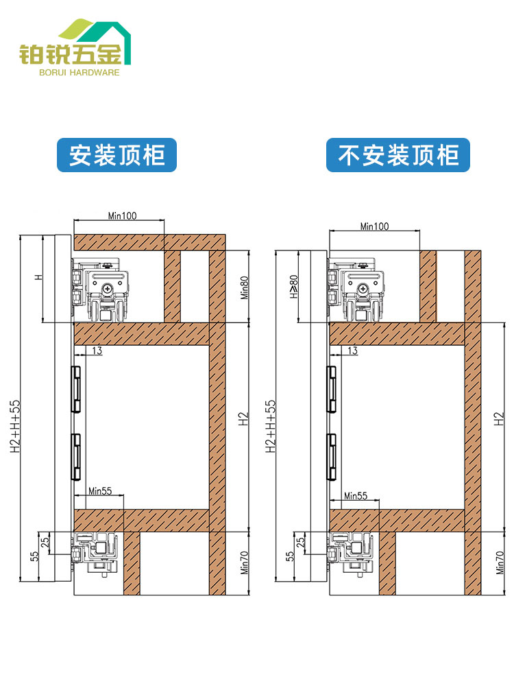 全开放衣柜缓冲吊轮折叠+推拉平移门五金配件图特滑轨道全套T902-图0