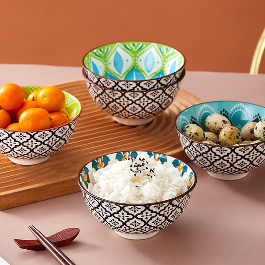 日式餐具陶瓷碗家用吃饭碗特别好看的米饭碗高颜值碗碟套装礼盒装