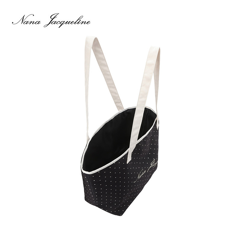 [甄选6折]NanaJacqueline单肩手提包女大容量百搭波点印花沙滩包,淘宝优惠券,粉丝福利购,淘宝优惠卷