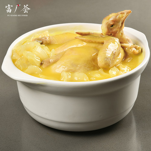 金汤花胶鸡1.5kg港式打边炉火锅底料加热即食鱼胶炖鸡汤孕妇滋补-图2