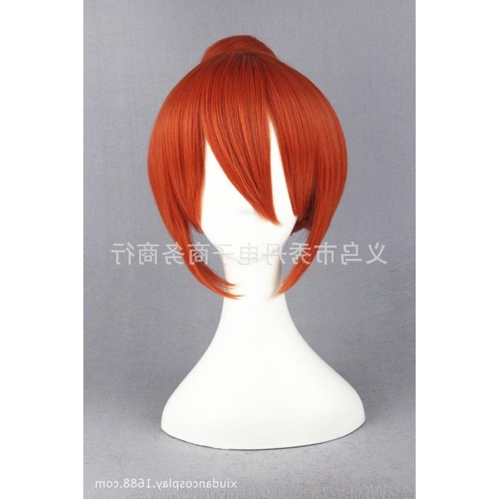 秀丹 银魂 神乐 橘红色 cosplay假发 动漫假发 051A - 图0