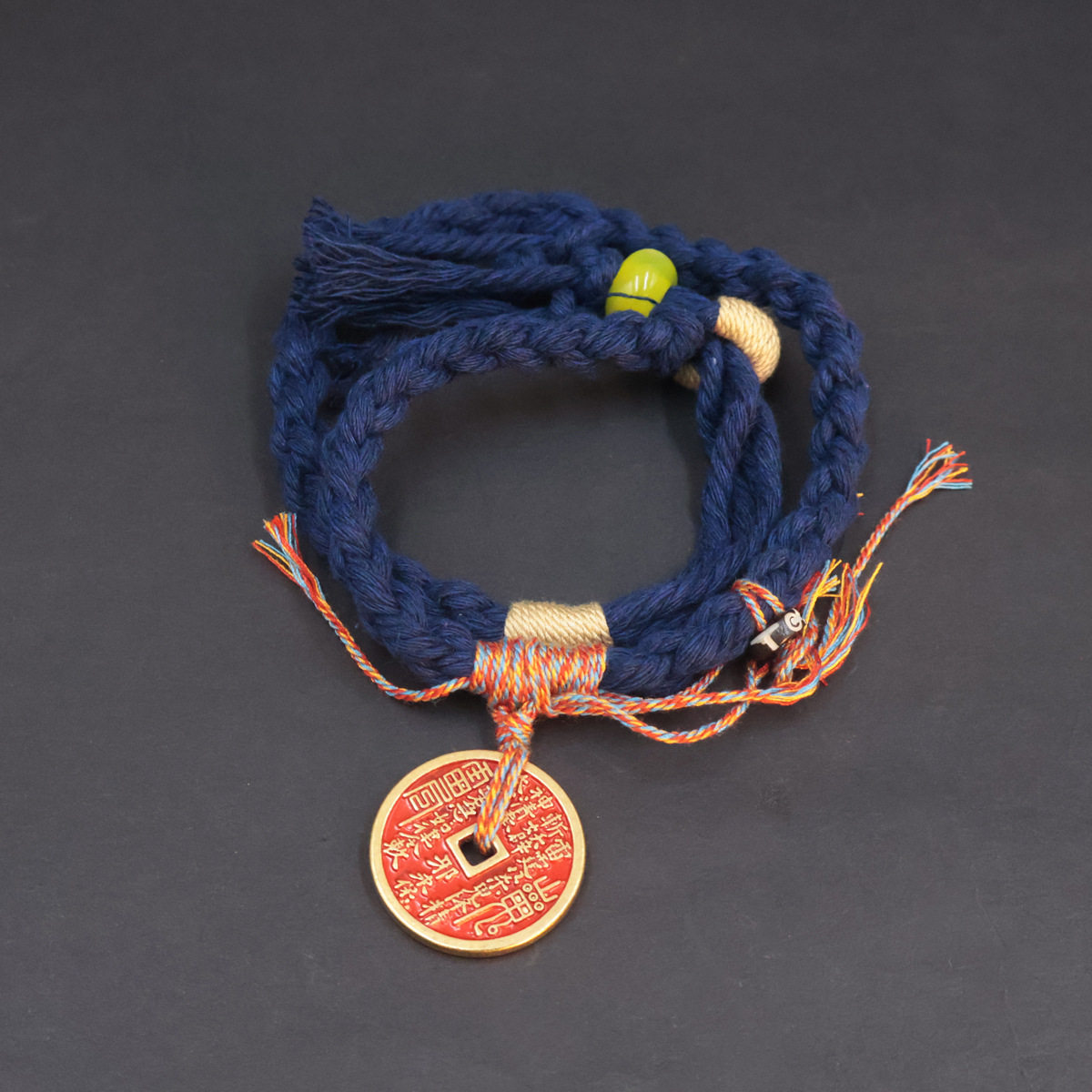 新中式山鬼花钱朱砂手绳小众手链民族风藏式编织手串情侣手饰手链,淘宝优惠券,粉丝福利购,淘宝优惠卷