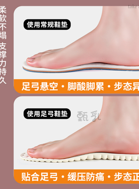 适用于迪卡侬乳胶鞋垫足弓支撑