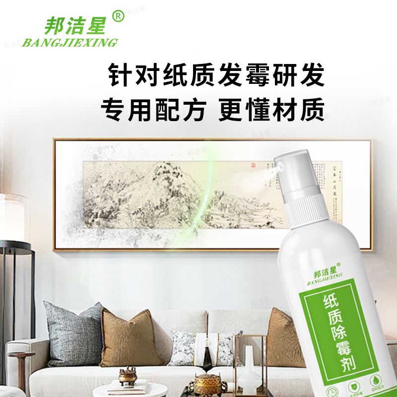 邦洁星纸质除霉剂书籍书画邮票去霉斑菌清洁剂收藏字油画修复免洗 - 图2