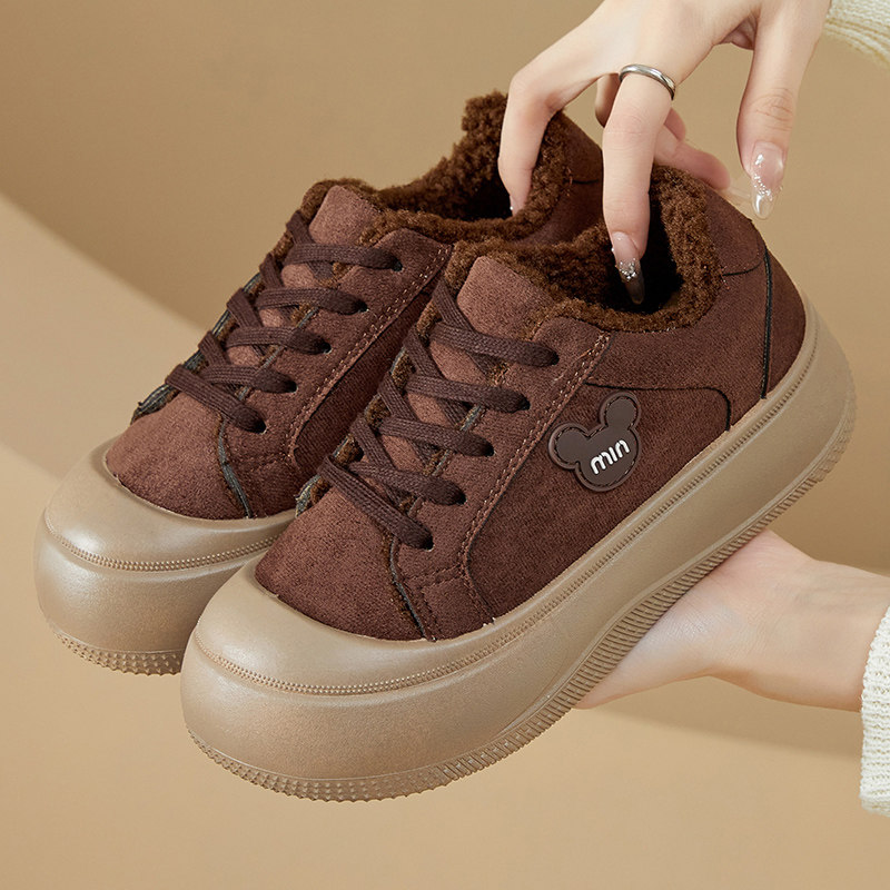 冬季新款时尚休闲女棉鞋2025新款加绒加厚保暖厚底百搭女棉靴,淘宝优惠券,粉丝福利购,淘宝优惠卷