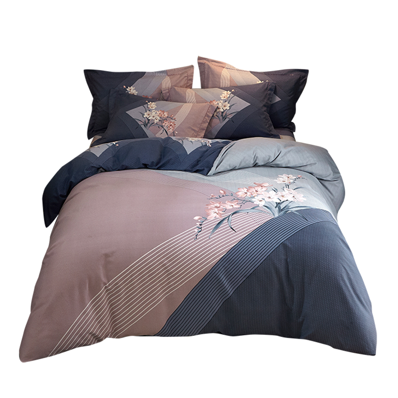 加厚磨毛100全棉床上用品秋冬被套 假日印象床品套件/四件套/多件套