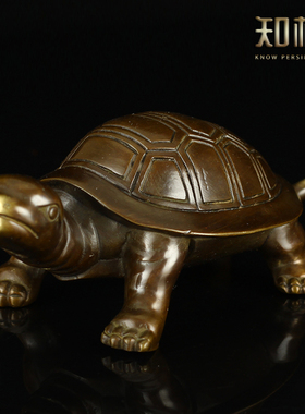 实心趣味创意家居风水铜龟工艺品