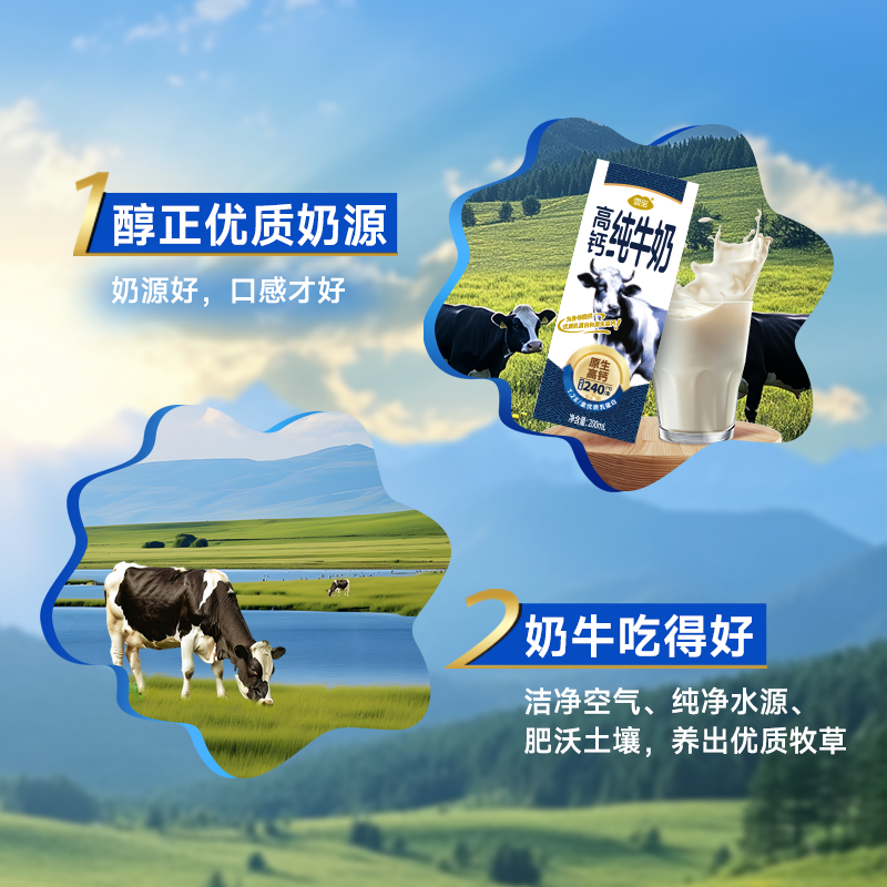 雪宝每盒/7.2g蛋白高钙纯牛奶