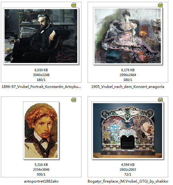 K567【俄罗斯】米哈伊尔·弗鲁贝尔(Mikhail Vrubel)绘画网传图库 - 图1