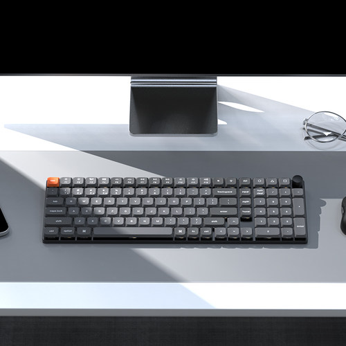 keychron 渴创K17Max三模蓝牙矮轴键盘103键双系统QMK办公Mac/Win - 图2