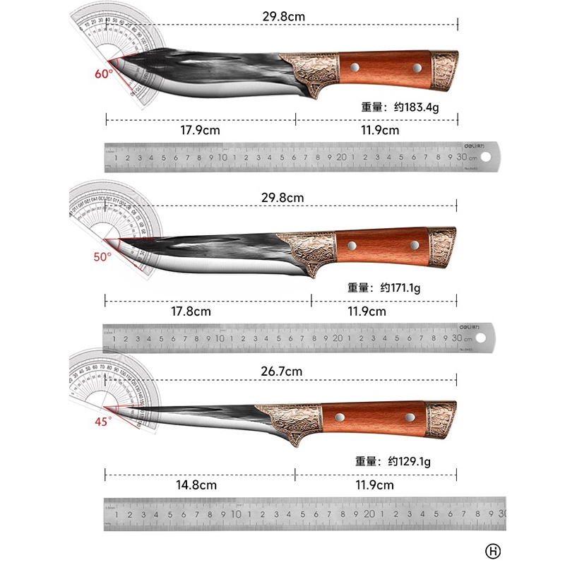 新款龙泉锻打杀猪剔骨刀商用放血尖刀屠夫专用屠宰工具剥皮专用刀 - 图3