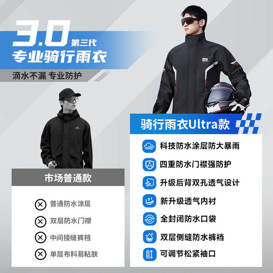 摩托车雨衣骑行专用男款全身防暴雨套装分体式外卖骑手电动车雨服