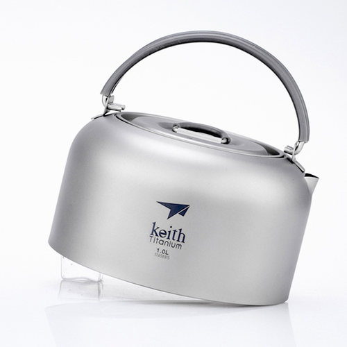 keith铠斯纯钛户外烧水壶钛壶1L茶具茶壶咖啡壶旅行便携式烧水壶 - 图2