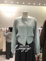 BRONZE Korea East gate 2023 Winter new 100 hitch buckle round collar Long sleeves Knitted Sweatshirt Woman