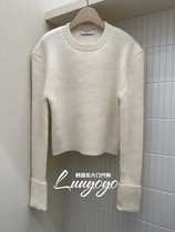JOURNEY Korea East gate 2023 Winter new minimalist about 100 lap pure color round collar sweater