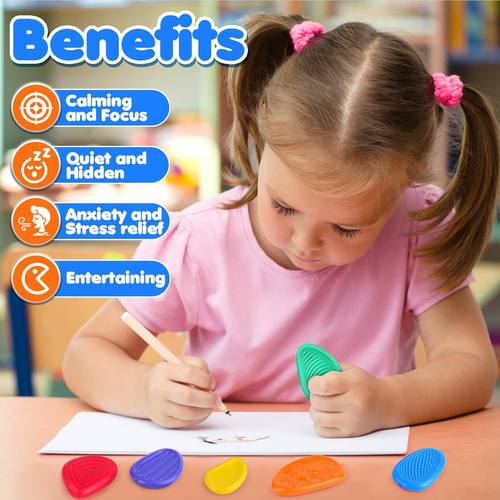 Fidget Toys Sensory Textured Worry Stone for Autism Anxiety - 图1