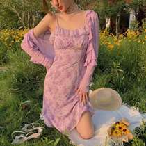 Dress suit Two pieces of summer break with gentle hair u sweet and first love outer hitch hooded 2021 new foreign dress