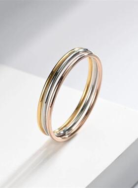 1m钛钢细戒女韩版简约素圈