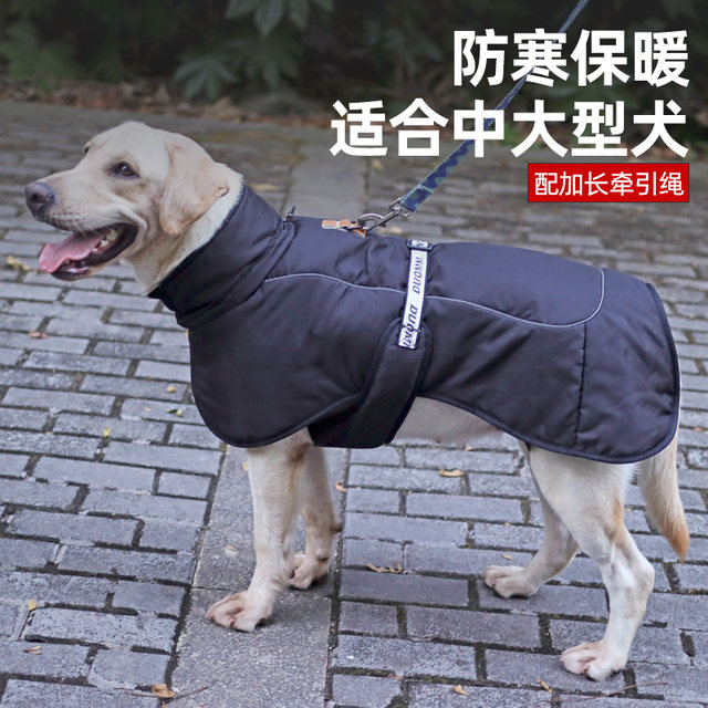 Dog warm windproof dog clothes medium and large dog autumn and winter style