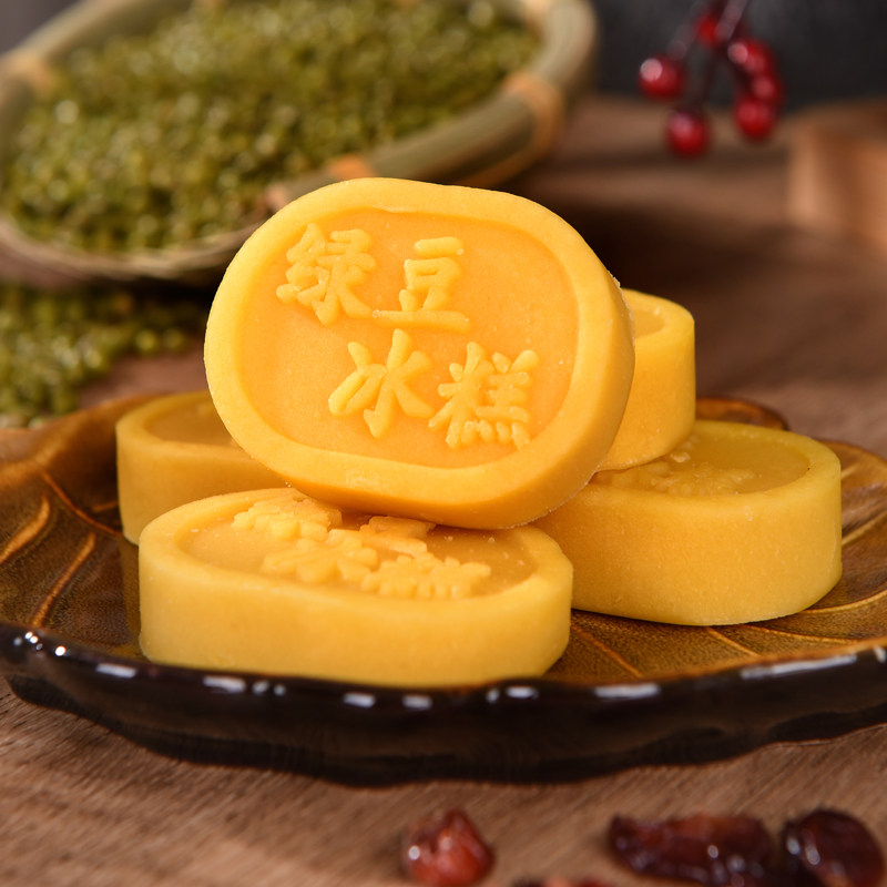 西丽手工制作海藻糖绿豆冰糕小糕点 西丽食品传统糕点