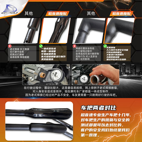 适用于奔达燎700改装小燕把 燎700改装车把方向把手把 - 图2